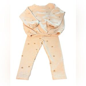 Rylee + Cru Cream and Gold Star Kids Matching Set